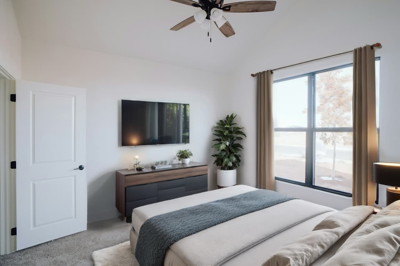 Sala decorada estilo meados do século